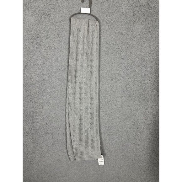 Style & Co Women's Ribbed Edge Shine Cable Knit Scarf Gray One Size New With Tag - Picture 3 of 7